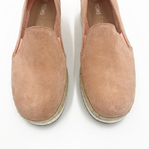 TOMS | Palma Pink Suede Espadrille Slip-On Shoes - Picture 2 of 9